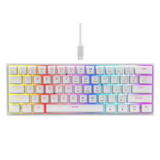 RoGer K61 Gaming Mechanical Keyboard RGB / White (K61-WH)