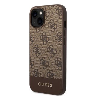 Guess PU 4G Stripe Case for iPhone 14 / Brown (GUHCP14SG4GLBR)