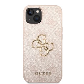 Guess PU 4G Metal Logo Case for iPhone 14 / Pink (GUHCP14S4GMGPI)