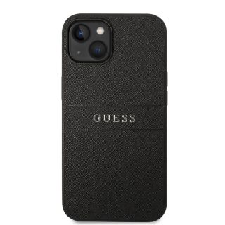 Guess PU Leather Saffiano Case for iPhone 14 Plus / Black (GUHCP14MPSASBBK)
