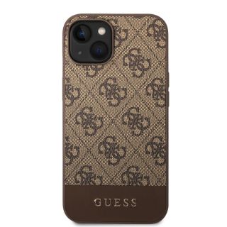 Guess PU 4G Stripe Case for iPhone 14 / Brown (GUHCP14SG4GLBR)