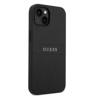 Guess PU Leather Saffiano Case for iPhone 14 Plus / Black (GUHCP14MPSASBBK)