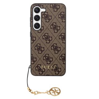 Guess 4G Charm Case for Samsung Galaxy S23 / Brown (GUHCS23SGF4GBR)