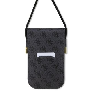 Guess PU 4G Metal Logo Script Phone Bag / Black (GUOWBP4SNSK)