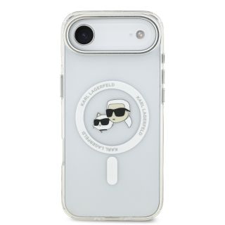 Karl Lagerfeld IML K&CH Heads Metal Frame MagSafe Case for iPhone Air / Transparent (KLHMP17MHLSKCH)