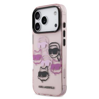 Karl Lagerfeld IML Multi K&CH Heads Case for iPhone 17 Pro / Pink (KLHCP17LHMCHKCOP)