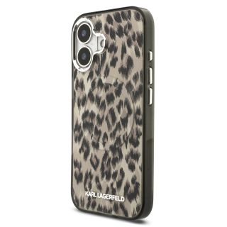 Karl Lagerfeld IML Leopard MagSafe Case for iPhone 17 / Brown (KLHMP17SHDLEOICW)