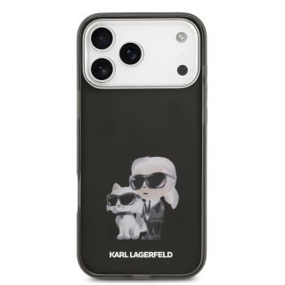 Karl Lagerfeld IML Aquarelle Karl and Choupette Case for iPhone 17 Pro Max / black (KLHMP17XHMKCAQOK)
