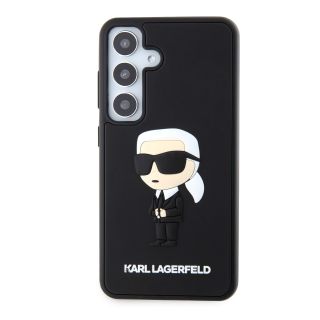 Karl Lagerfeld 3D Rubber Ikonik Case for Samsung Galaxy S24 / Black (KLHCS24S3DRKINK)