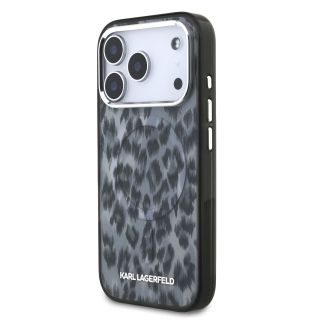 Karl Lagerfeld IML Leopard MagSafe Case for iPhone 17 Pro / Grey (KLHMP17LHDLEOICK)
