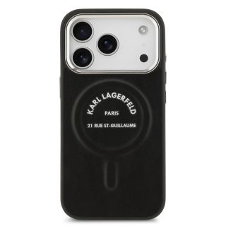 Karl Lagerfeld PU RSG Logo MagSafe Case for iPhone 17 Pro Max / Black (KLHMP17XPSKRSGEK)