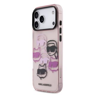 Karl Lagerfeld IML Multi K&CH Heads Case for iPhone 17 Pro Max / pink (KLHCP17XHMCHKCOP)