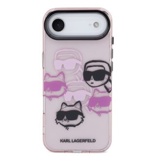 Karl Lagerfeld IML Multi Karl and Choupette Heads Case for iPhone Air / pink (KLHCP17MHMCHKCOP)