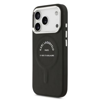 Karl Lagerfeld PU RSG Logo MagSafe Case for iPhone 17 Pro / black (KLHMP17LPSKRSGEK)