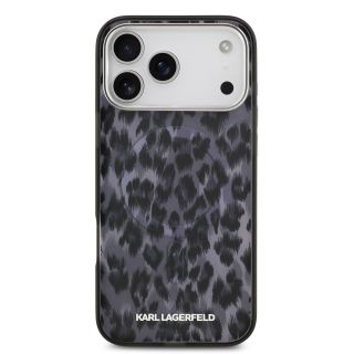 Karl Lagerfeld IML Leopard MagSafe Case for iPhone 17 Pro Max / Grey (KLHMP17XHDLEOICK)