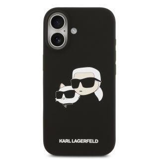 Karl Lagerfeld Liquid Silicone Double Heads MagSafe Case for iPhone 17 / black (KLHMP17SSKCHPPLK)