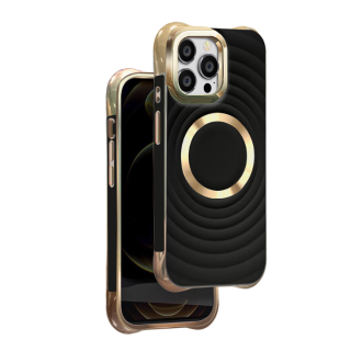 Mocco Circle Glam MagSafe Case for Apple iPhone 15 Pro (MC-CMS-IPH-15PR-BK)