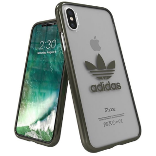 Adidas Clear Case Silicone Case for Apple iPhone X / XS Transparent - Black (EU Blister) (AD-OCC-IPHXXS-TRBK)