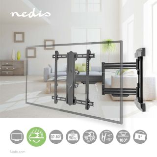 Nedis TVWM6550BK TV mounts LED / LCD / PLASMA TV / 37-80"/ Max 50kg (TVWM6550BK)