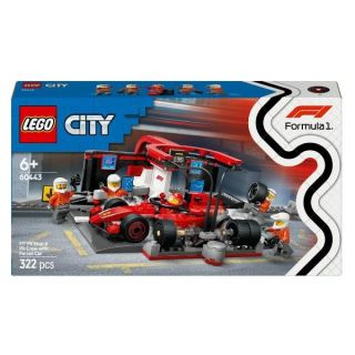 LEGO City 60443 F1 Pit Stop & Pit Crew with Ferrari Car Constructor (60443)