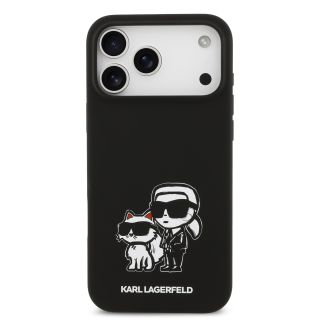 Karl Lagerfeld Ringstand Karl and Choupette MagSafe Case for Apple iPhone 17 Pro Max (KLHMP17XSKCGRGOK)