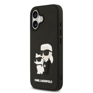 Karl Lagerfeld 3D Rubber Double Heads Case for Apple iPhone 17 (KLHCP17S3DRKCNK)