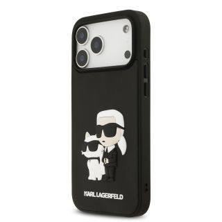 Karl Lagerfeld 3D Rubber Double Heads Case for Apple iPhone 17 Pro Max (KLHCP17X3DRKCNK)