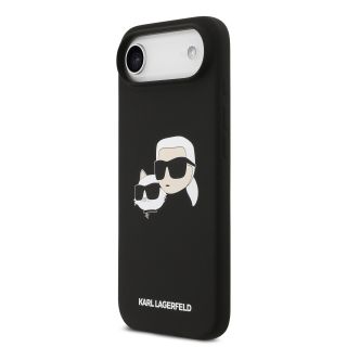 Karl Lagerfeld Liquid Silicone Double Heads MagSafe Case for Apple iPhone 17 Air (KLHMP17MSKCHPPLK)