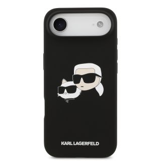 Karl Lagerfeld Liquid Silicone Double Heads MagSafe Case for Apple iPhone 17 Air (KLHMP17MSKCHPPLK)