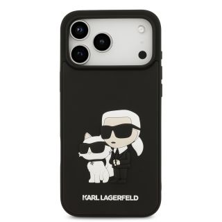 Karl Lagerfeld 3D Rubber Double Heads Case for Apple iPhone 17 Pro Max (KLHCP17X3DRKCNK)
