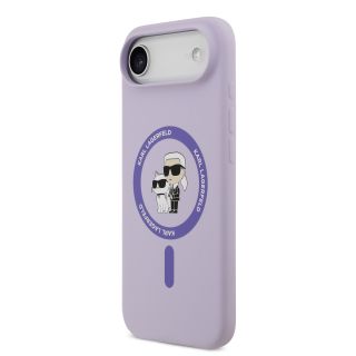 Karl Lagerfeld Liquid Silicone Karl and Choupette MagSafe Case for Apple iPhone 17 Air (KLHMP17MSCMKCRHU)