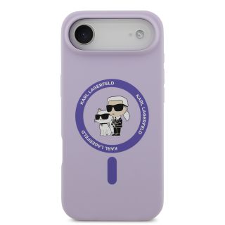 Karl Lagerfeld Liquid Silicone Karl and Choupette MagSafe Case for Apple iPhone 17 Air (KLHMP17MSCMKCRHU)
