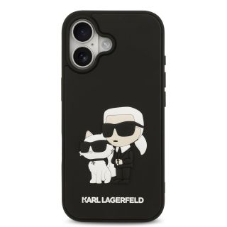Karl Lagerfeld 3D Rubber Double Heads Case for Apple iPhone 17 (KLHCP17S3DRKCNK)