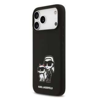 Karl Lagerfeld Ringstand Karl and Choupette MagSafe Case for Apple iPhone 17 Pro Max (KLHMP17XSKCGRGOK)