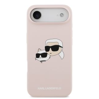 Karl Lagerfeld Liquid Silicone Double Heads MagSafe Case for Apple iPhone 17 Air (KLHMP17MSKCHPPLP)
