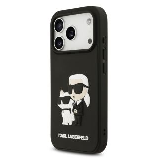 Karl Lagerfeld 3D Rubber Double Heads Case for Apple iPhone 17 Pro (KLHCP17L3DRKCNK)