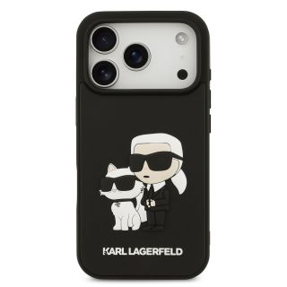 Karl Lagerfeld 3D Rubber Double Heads Case for Apple iPhone 17 Pro (KLHCP17L3DRKCNK)