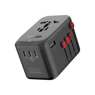 Promate TripMate-GaN100 GaNFast™ Multi-Port Wall Charger 100W / EU/US/UK/AU (TRIPMATEGAN100)