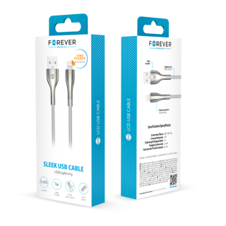 Forever Sleek Cable USB / Lightning 1,0 m / 2.4A (GSM171006)