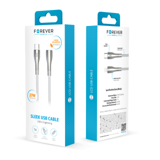 Forever Sleek Cable USB-C / Lightning 1,0 m / 27W (GSM171008)