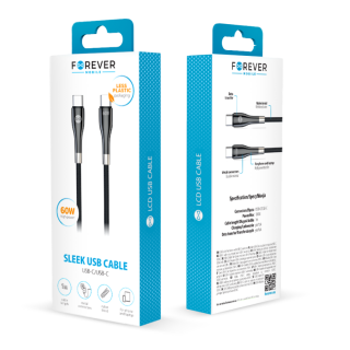 Forever Sleek Cable USB-C / USB-C 1,0 m / 60W (GSM171009)
