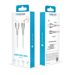 Forever Sleek Cable  USB / USB-C 1.0 m / 3A (GSM171168)