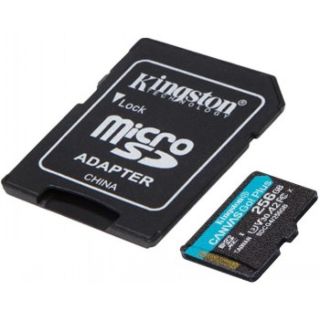 Kingston microSDXC Canvas Go! Plus Gen4 Memory Card / 256GB A2 U3 V30 / + adapter (SDCG4/256GB)
