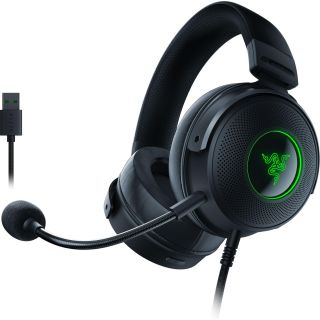 Razer Kraken V3 HyperSense Wired Gaming Headset with Haptic Feedback / Black (RZ04-03770100-R3M1)