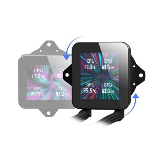 Mars Gaming MLVISION240 Liquid Cooling System with 360º LCD / TDP up to 500W (MLVISION240)