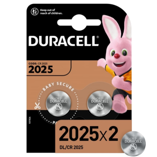 Duracell CR2025 Lithium 3V Tablet Battery 2pcs (DL2025)