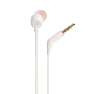 JBL Tune T110 Wired Earphones White (JBLT110WHTE)