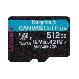 Kingston Canvas Go Plus G4 MicroSDXC Memory Card 512GB (SDCG4/512GBSP)