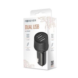 Forever LA-03 Car Charger USB 2.4A / USB QC 3.0 (GSM113210)