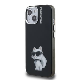 Karl Lagerfeld IML Aquarelle Choupette Case for iPhone 15 / Black (KLHCP15SHMCHAQK)